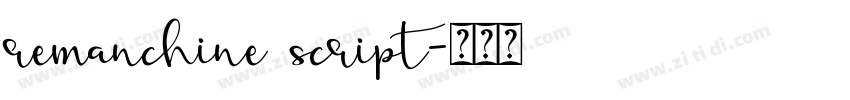 remanchine script字体转换